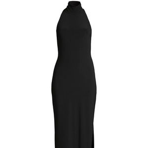 NWT Norma Kamali Turtleneck Slit Dress